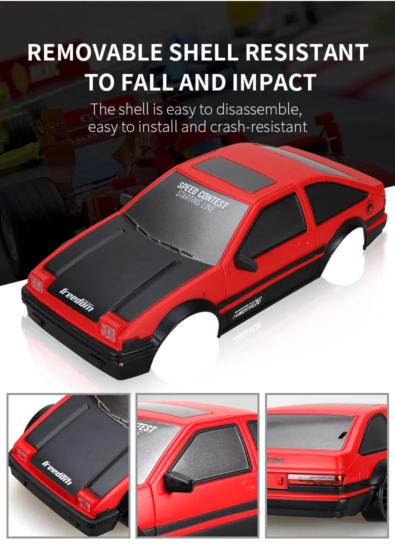 4WD Remote Control Car RC Drift 1:24 20KM/H High Speed Vehicle with LED Lights Racing Sport Toy for Adults Boys Girls Kids Gifts