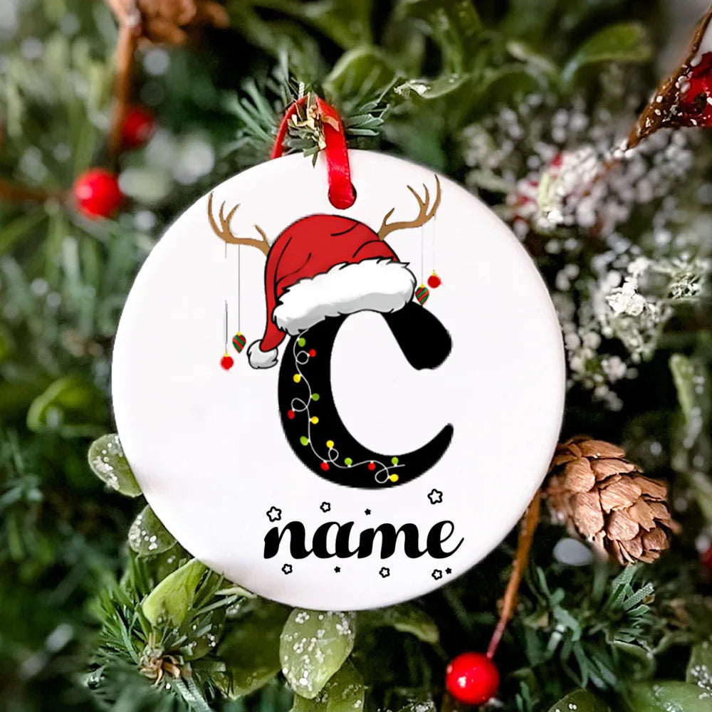 Personalized Christmas Ornament Custom Name Xmas Ornaments Baby Gift Photo Ornament Photography Accessories Holiday Decoration