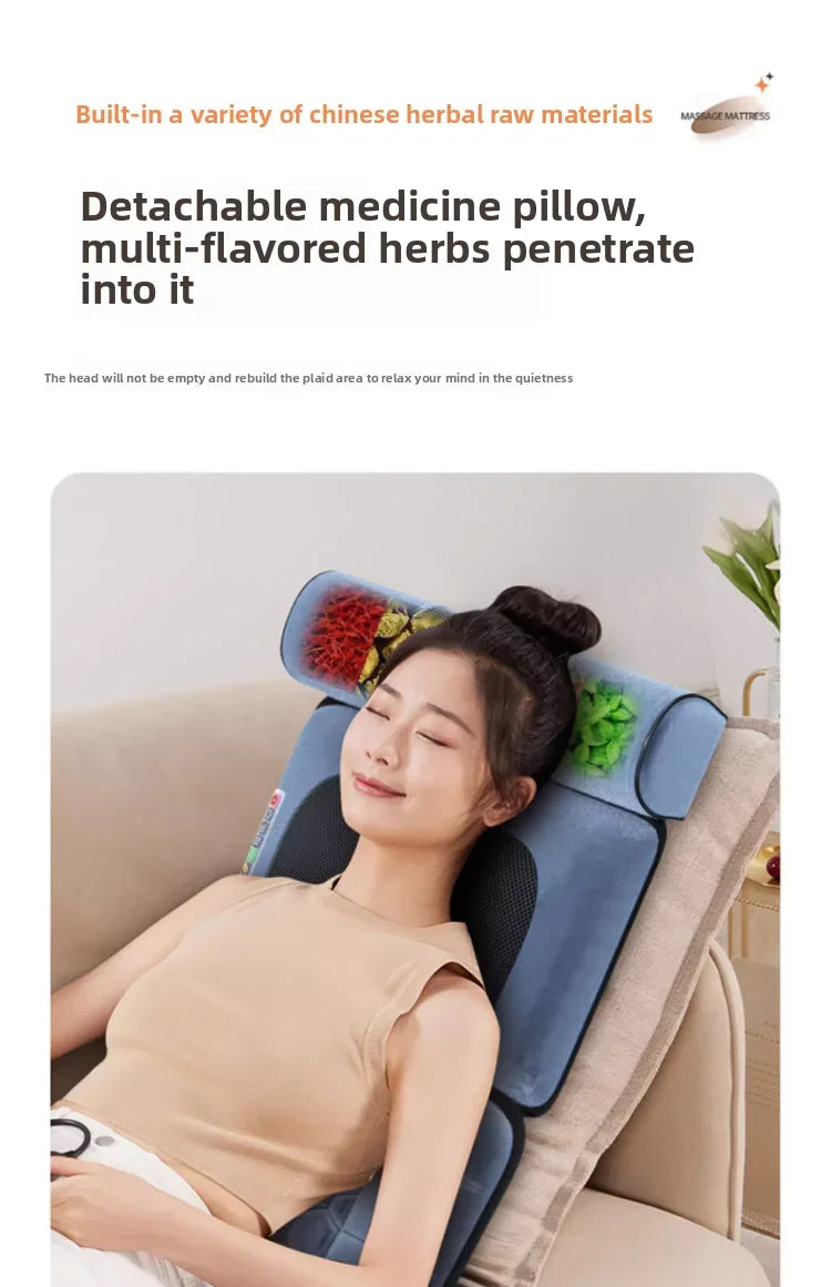 Cervical Massager Neck Waist Back Full Body Multifunctional Massage Cushion Home Recliner Electric Mattress