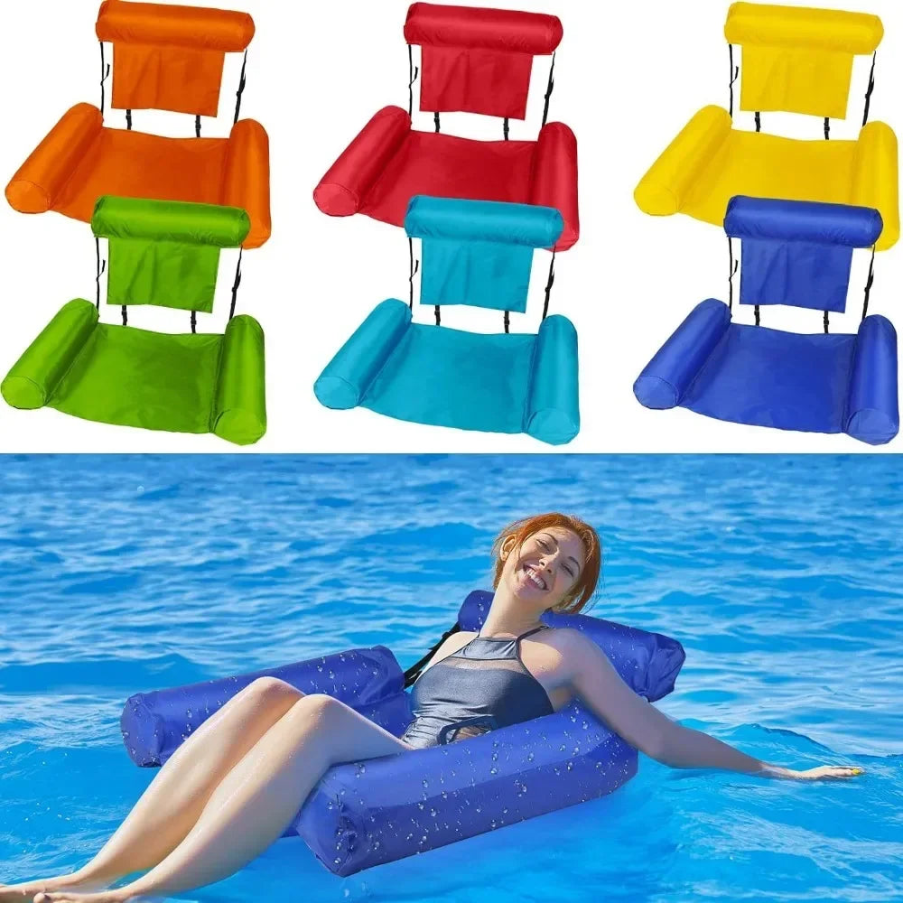 Three Tube Inflatable Lounge Chair, Foldable Colorful Patterned Float, Water Play Lounge Chair, Floating Bed Sofa