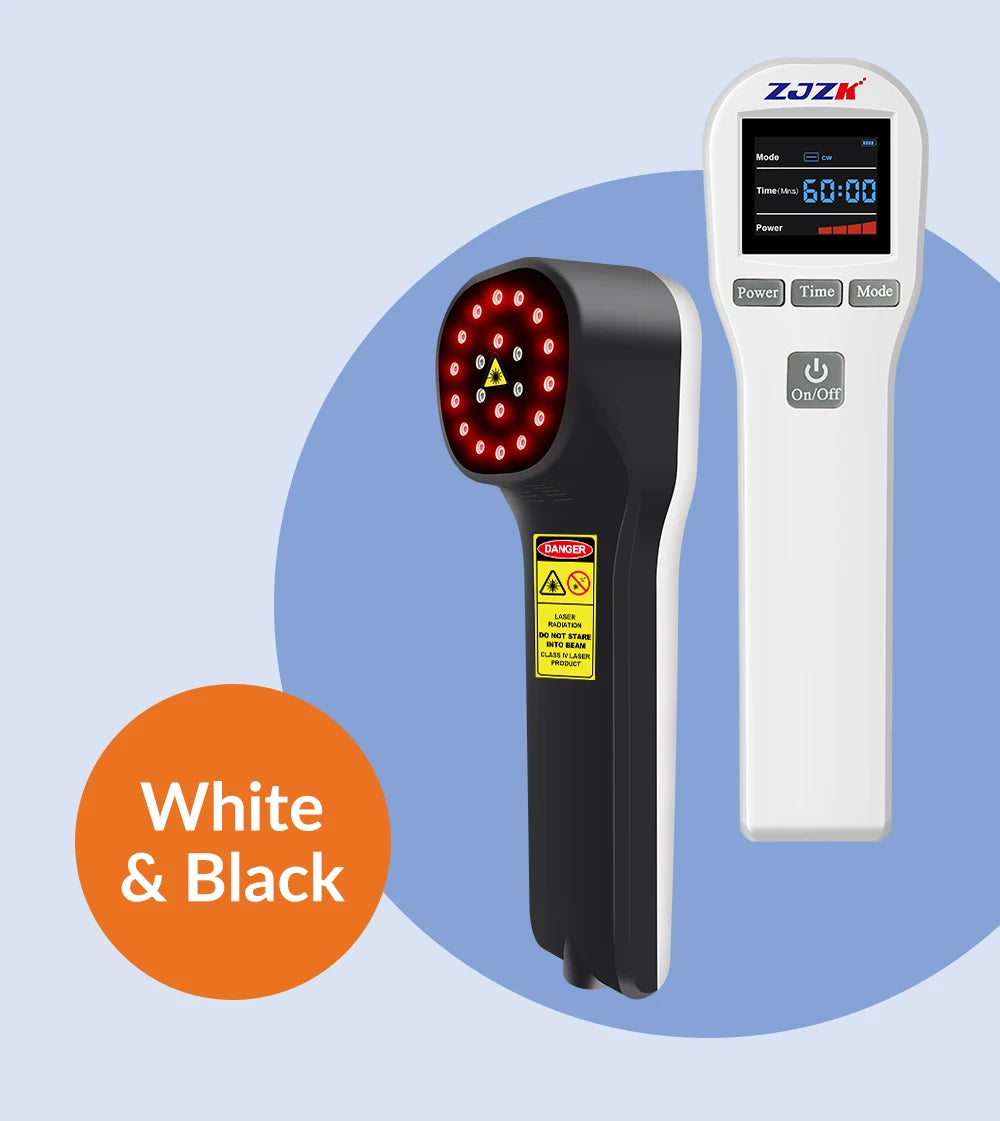 ZJZK Professional Therapeutic Cold Laser Physiotherapy Relax Treatment Massager Laser Therapy Device 808nm 650nm 880mW for Pain