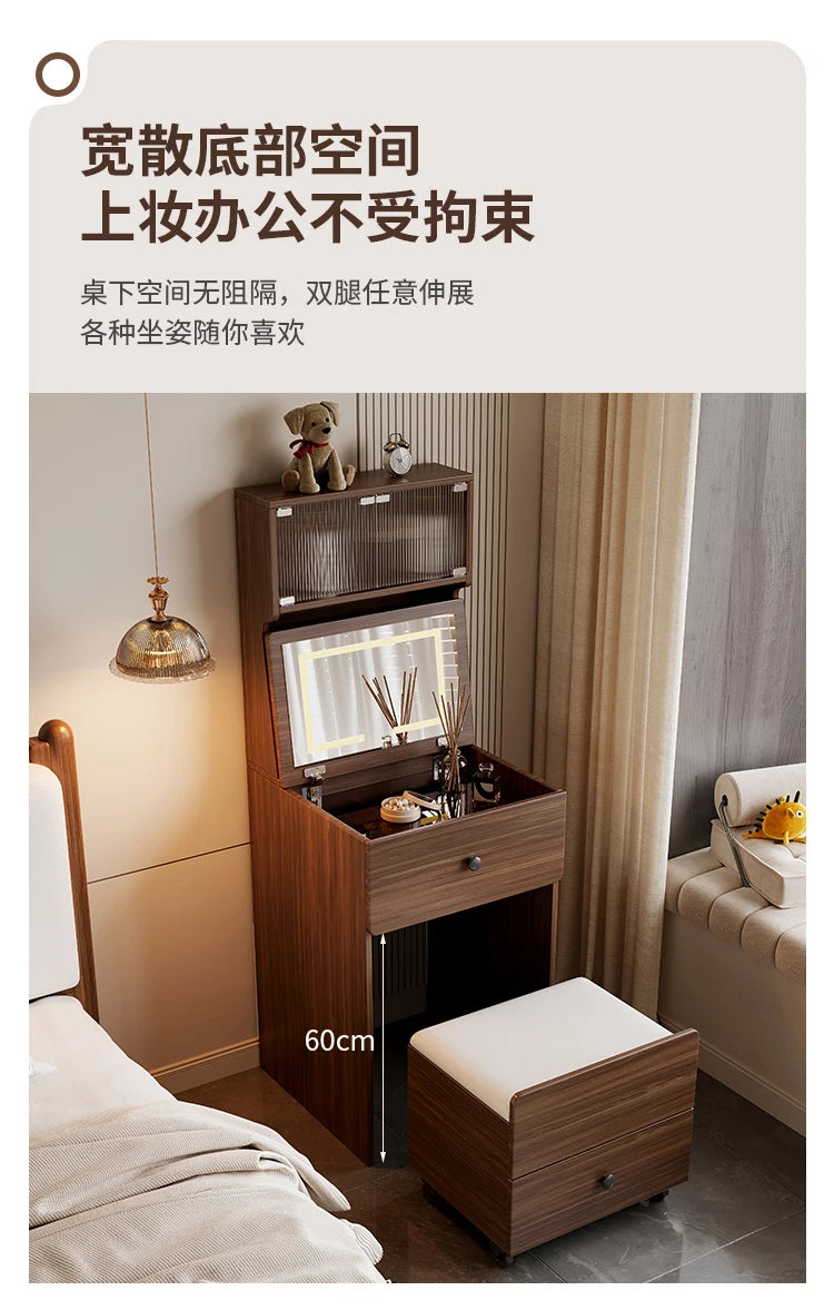 Multifunctional Narrow Nightstands With Drawers Storage Vintage Mid Century Nightstands Classic Elegant Criado Mudo Furniture