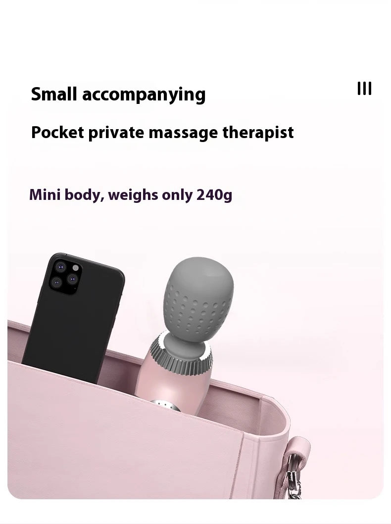 Deep Tissue Massage Gun USB Rechargeable Portable Full Body Muscle Massage 5-speed Adjustable Fascia Gun Pink and Black