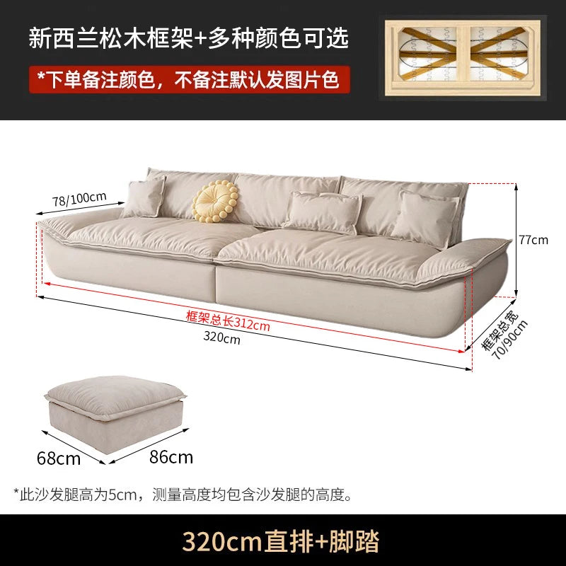 Minimalist Living Room Sofas Oversized Cushion Individual Nordic Living Room Sofas 2 Seater Modern Divano Soggiorno Furniture