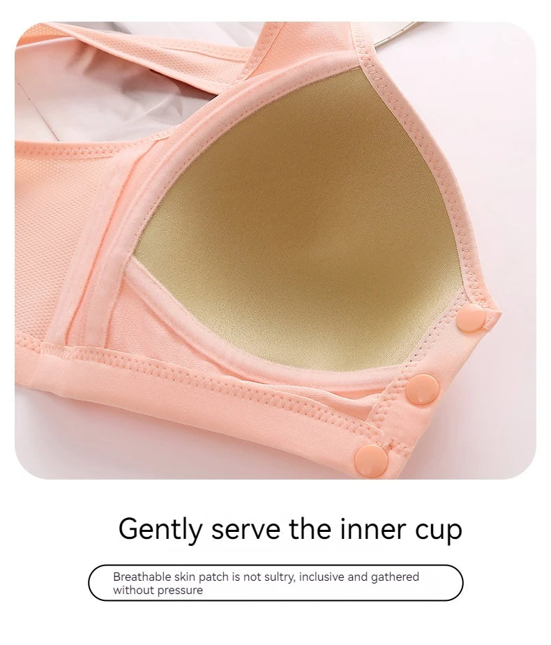 Maternity Bra Wire Free Front Closure Breastfeeding Nursing Bra Pregnant Women Sleeping Bras Gorge Allaitement