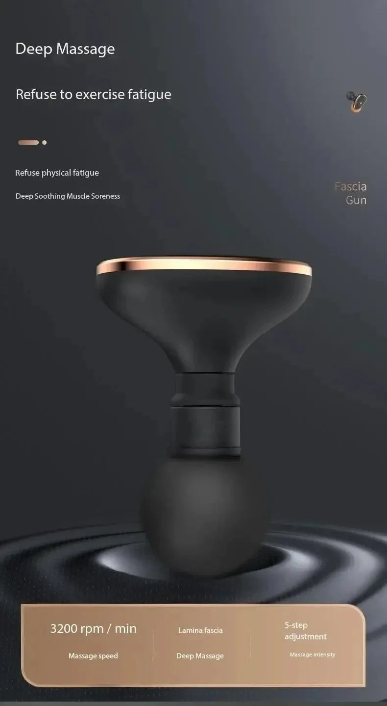 Mini Vibrating Fascia Gun Portable Silent Muscle Massager Motorized High Frequency Vibration Relaxation Artifacts