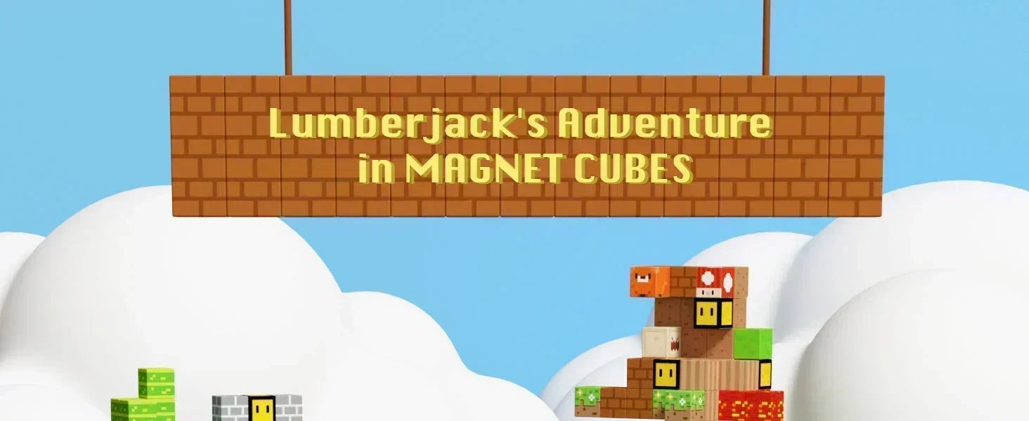 Magnetic Building Blocks Mine World Magnet Cube Set for Boy Girl Kid Age 3+ DIY Model Children Stem STEM Sensory Toy Gift