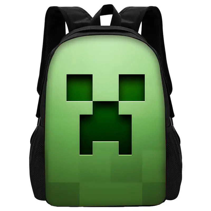 Child School Backpack Game Mine World M-MINE-CRAFTES with Lunch Bags ,Pencil Bags ,School Bags for Boys Girls Best Gift