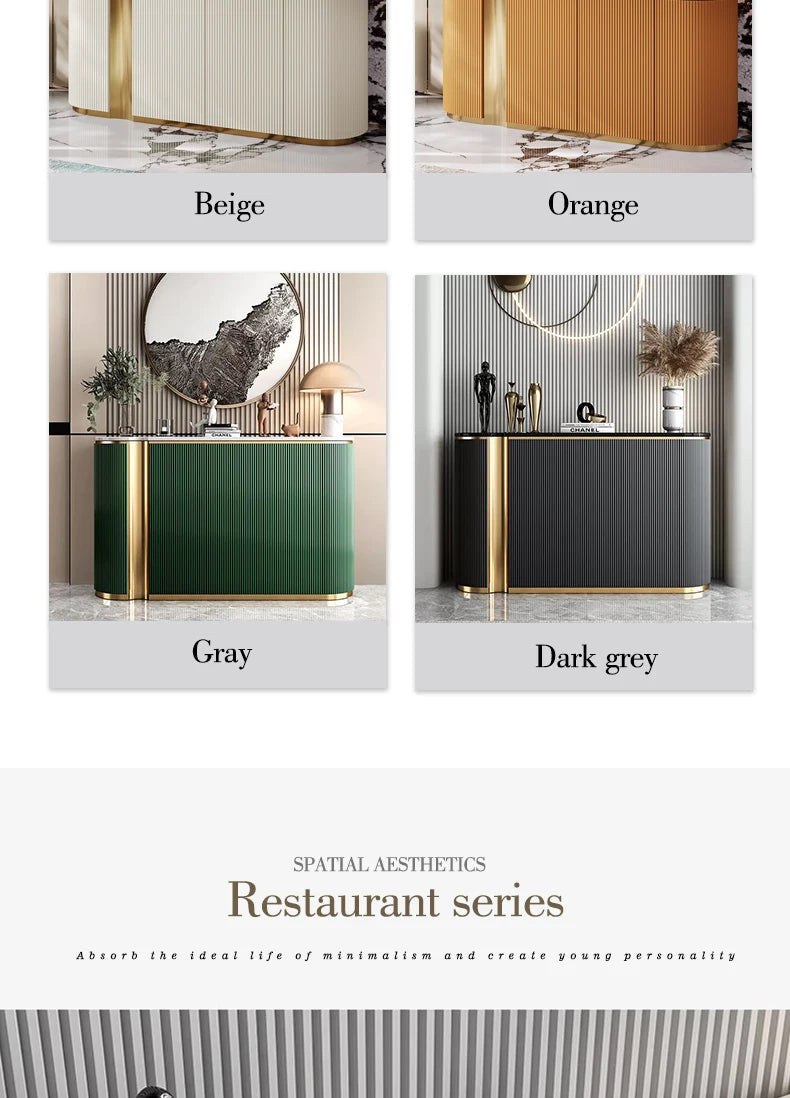Modern Luxury Kitchen Furniture Dining Room Console Table Cabinet Table Sideboards Storage Cabinet With Doors