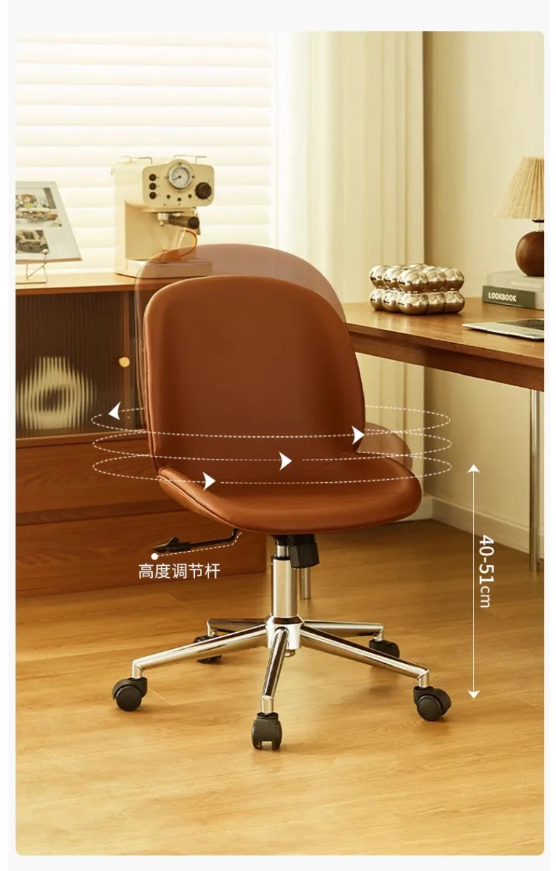 Nordic Light Luxury Office Chair, Home Lift Computer Chair, Simple Ergonomic Chair, Bedroom Backrest Leisure Chair