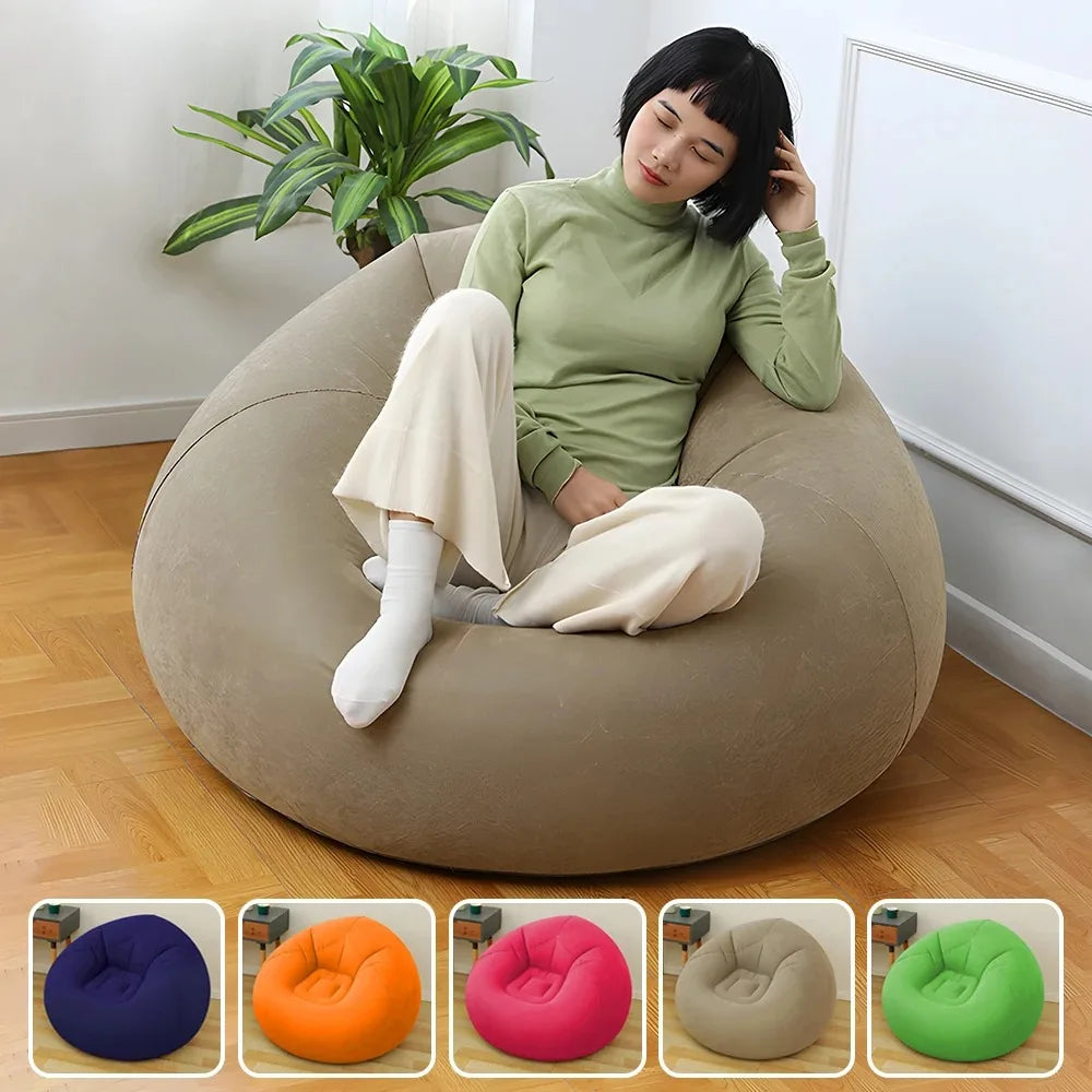 Large Lazy Inflatable Sofa Chairs PVC Lounger Seat Bean Bag Sofas Pouf Puff Couch Tatami Living Room Supply Outdoor Camping