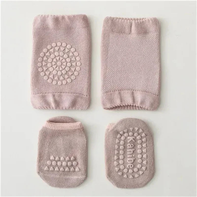 Soft Newborn Slip Toddler Anti Sock For Girls Boys Baby Girl Boy Sport Socks and Knee 2Pcs Infant Set Summer Spring 2023 New