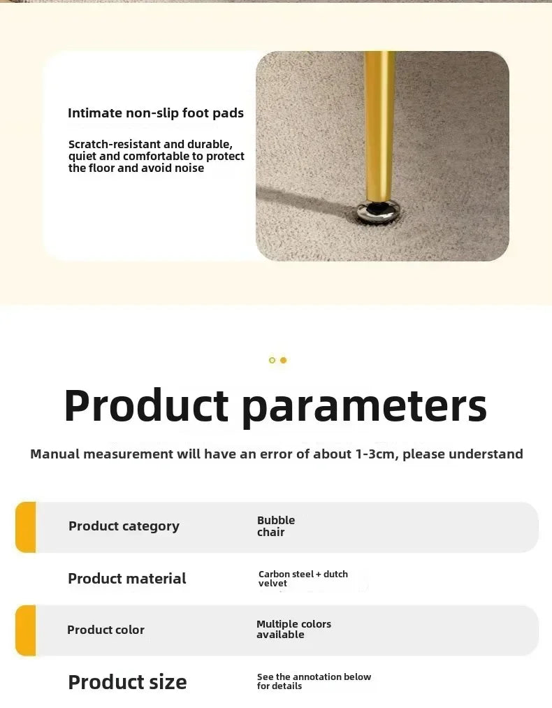 Velvet Leisure Single Sofa Chair Armchair with Gold Legs Makeup Chair with Upholstered for Living Room Bedroom