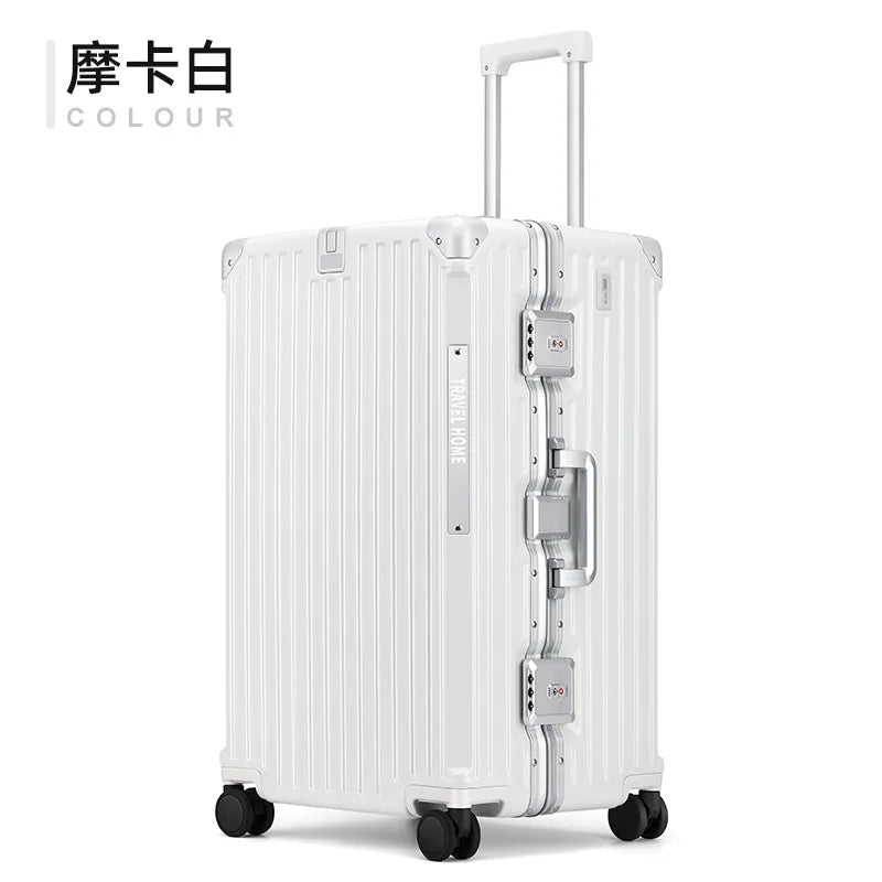 COLENARA High Quality Suitcase Aluminum Frame Large Capacity Trolley Case Cart Travel Bag 24"26"28"30 Inch Rolling Luggage