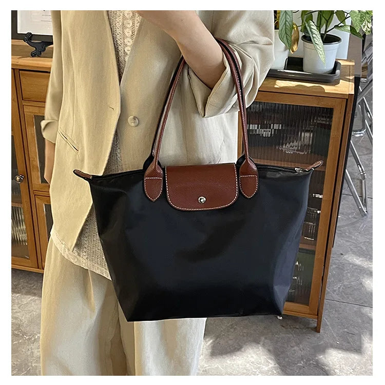 Women's shoulder bag new large-capacity tote bag armpit bag female Longxiang bag fashionable handbag