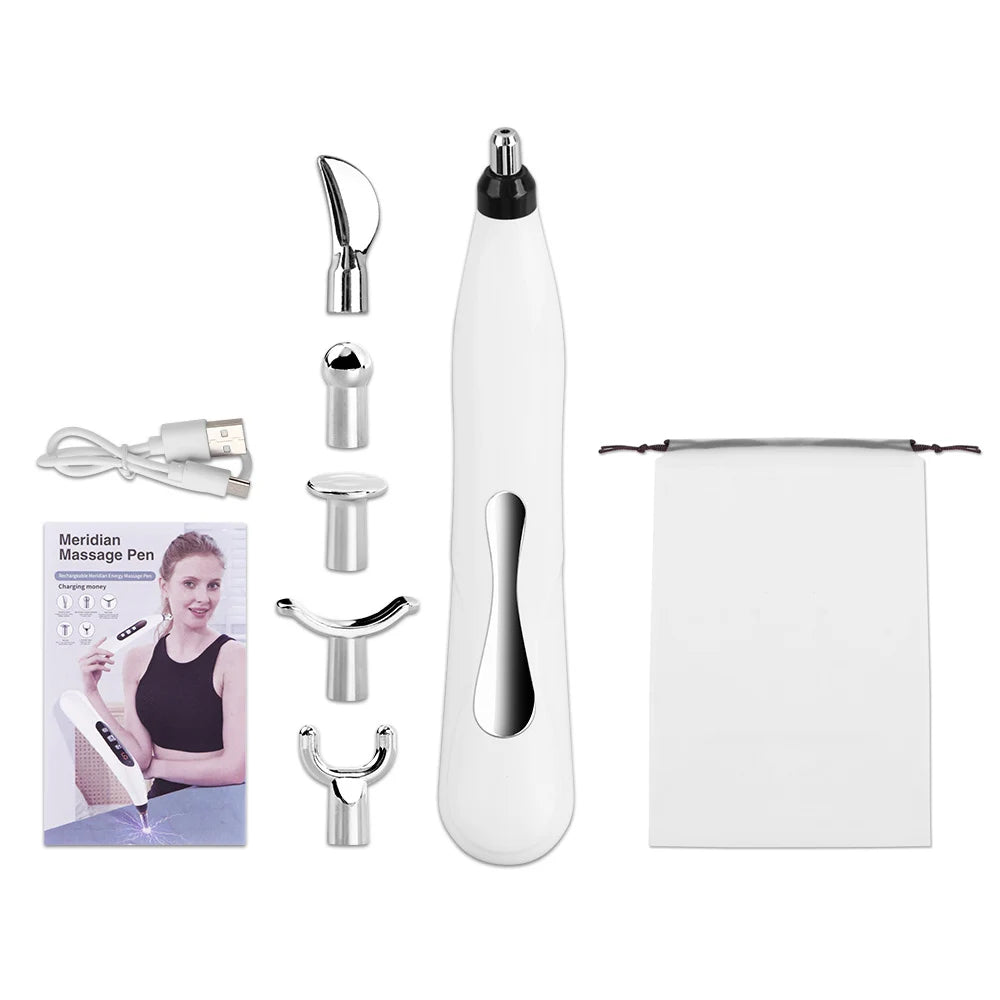 Electronic Acupuncture Pen Electric Meridians Laser Therapy Heal Massage Pen Meridian Energy Pen Relief Pain Tools Body Massager