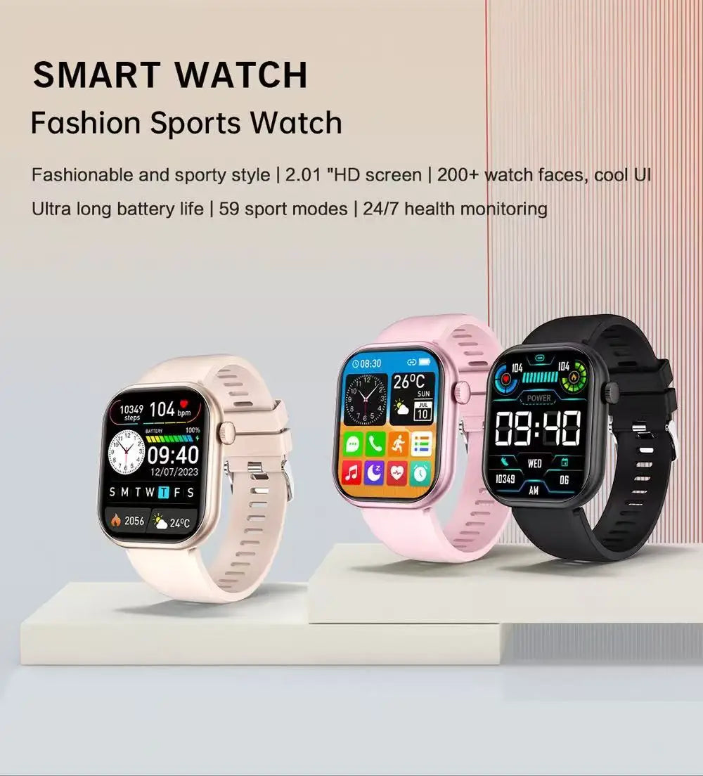 2025 New Watch 10 NFC Bluetooth Call Smart Watch Women Men Heart Rate Voice Assistant 100+Sports Ladies Smartwatch For Xioami