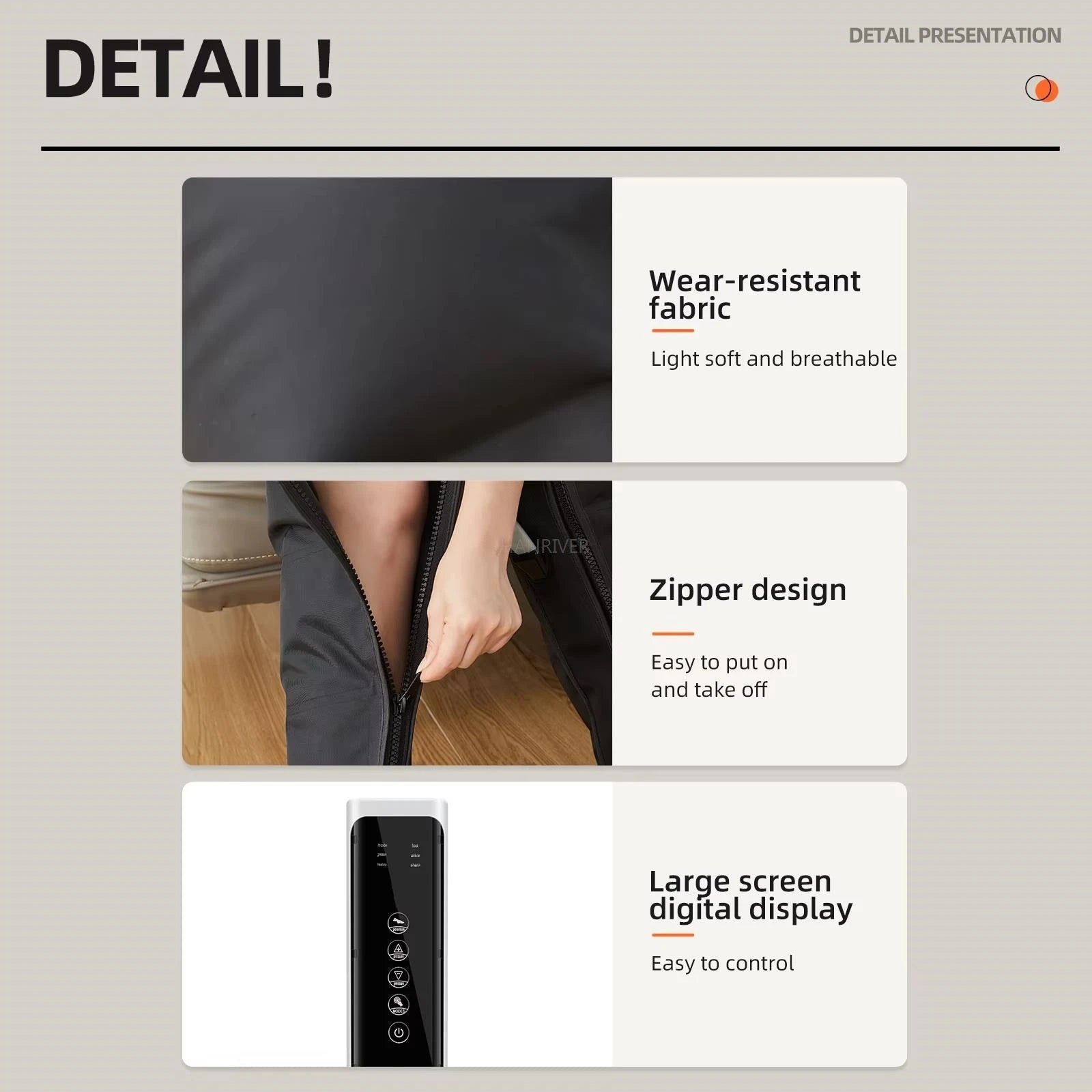 Air Compression Leg Massage 6 Airbag Pneumatic Boots Used for Circulation and Leg Muscle Relaxation to Relieve Varicos Veins