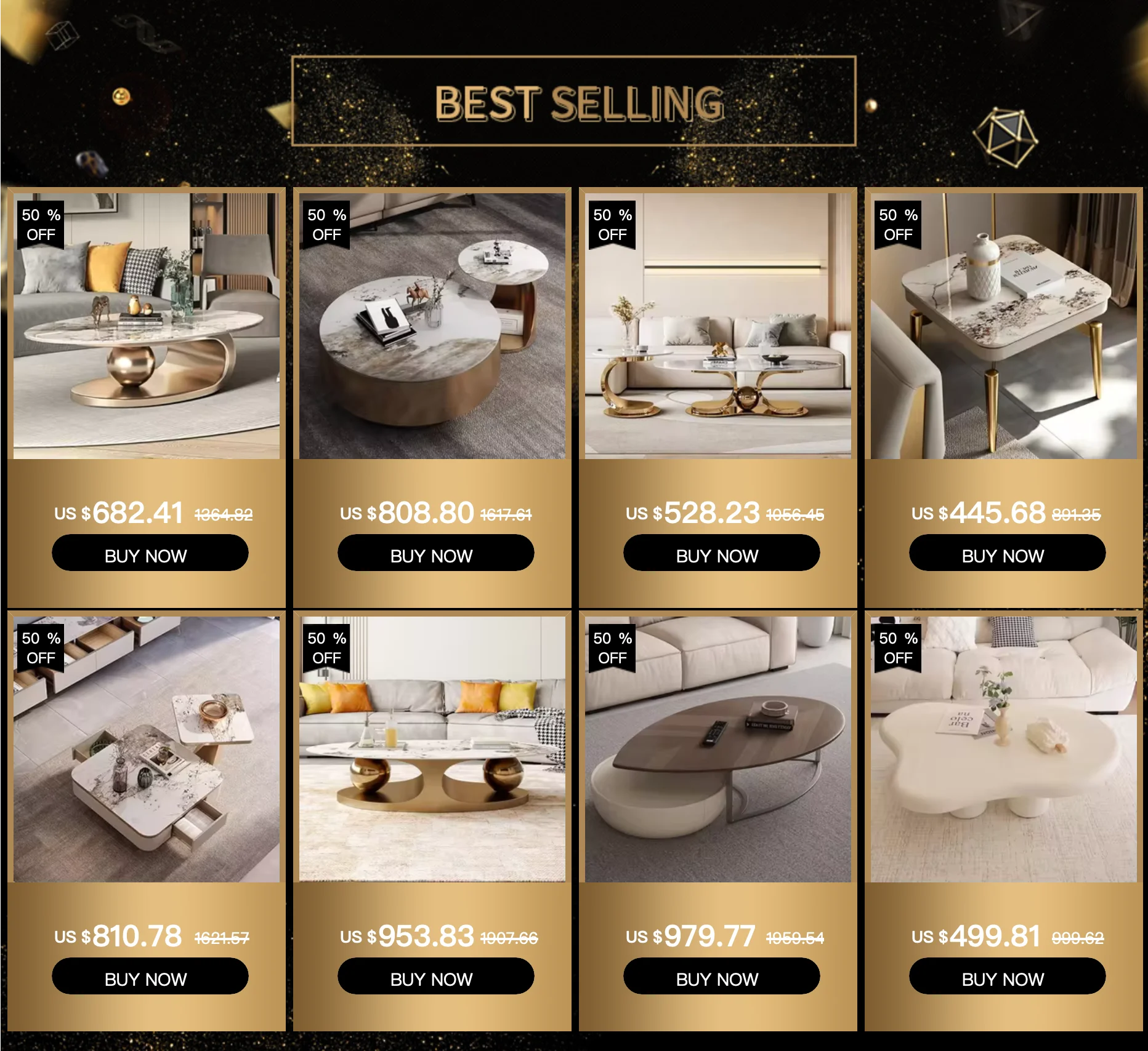 Designer Luxury Coffee Tables Gold Breakfast Minimalist Round Side Table Lounge Space Saving Mesa Auxiliar Living Room Furniture