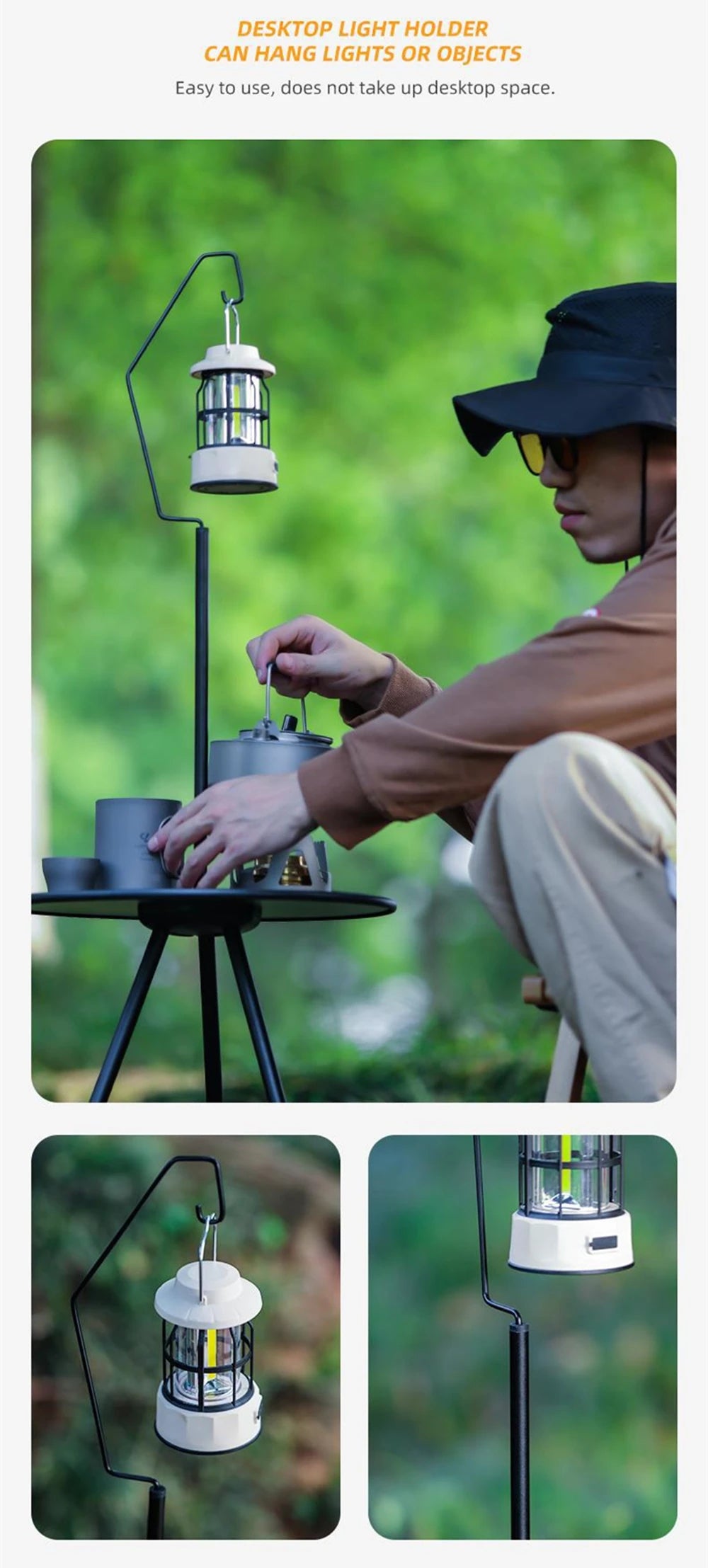 Folding Round Table Portable Telescopic Outdoor Three-legged Dining Table Aluminum Alloy Coffee Table Hike Picnic Liftable Table