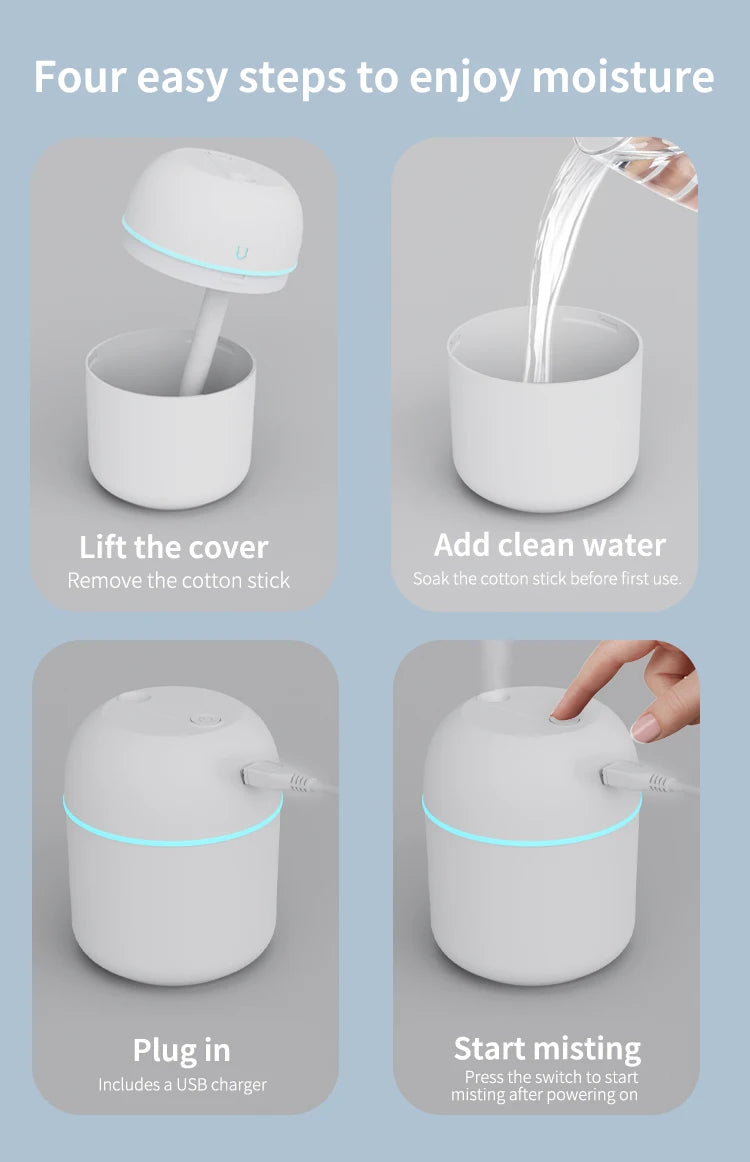 USB air humidifier Mini fog household small desktop humidifier Intelligent car aromatreatment machine