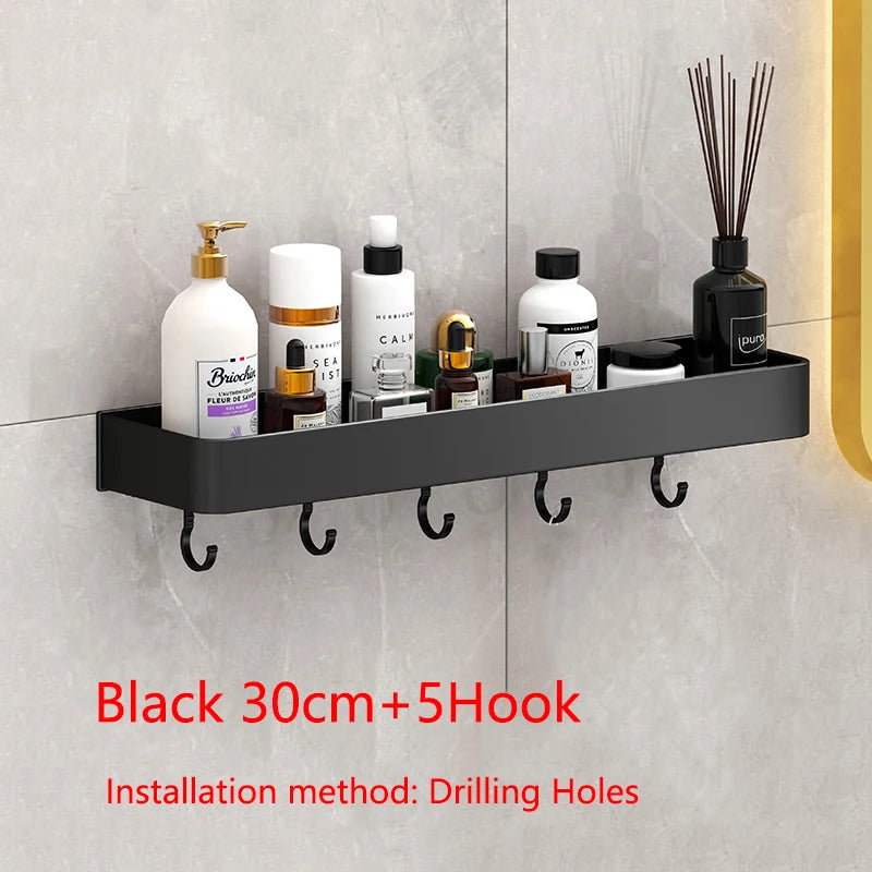 Bathroom Shower Shelf Shower Caddy Wall Floating Shelf Bathroom Toilet Shelf Kitchen Cabinet Storage Shelves Rack Organizers