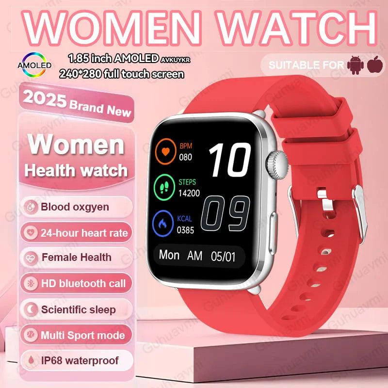 2025 New For Xiaomi Women AI Smart Diagnosis Smart Watch HRV+PPG Blood Pressure Blood oxygen Health monitor IP68 NFC Smartwatchs