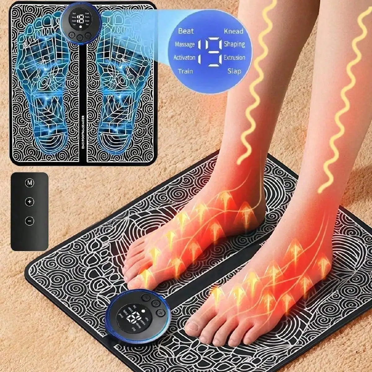 Foot Massager Foot Therapy Machine EMS Foot Massage Pad Pulse Fully Automatic Foot Meridian Pressing Device