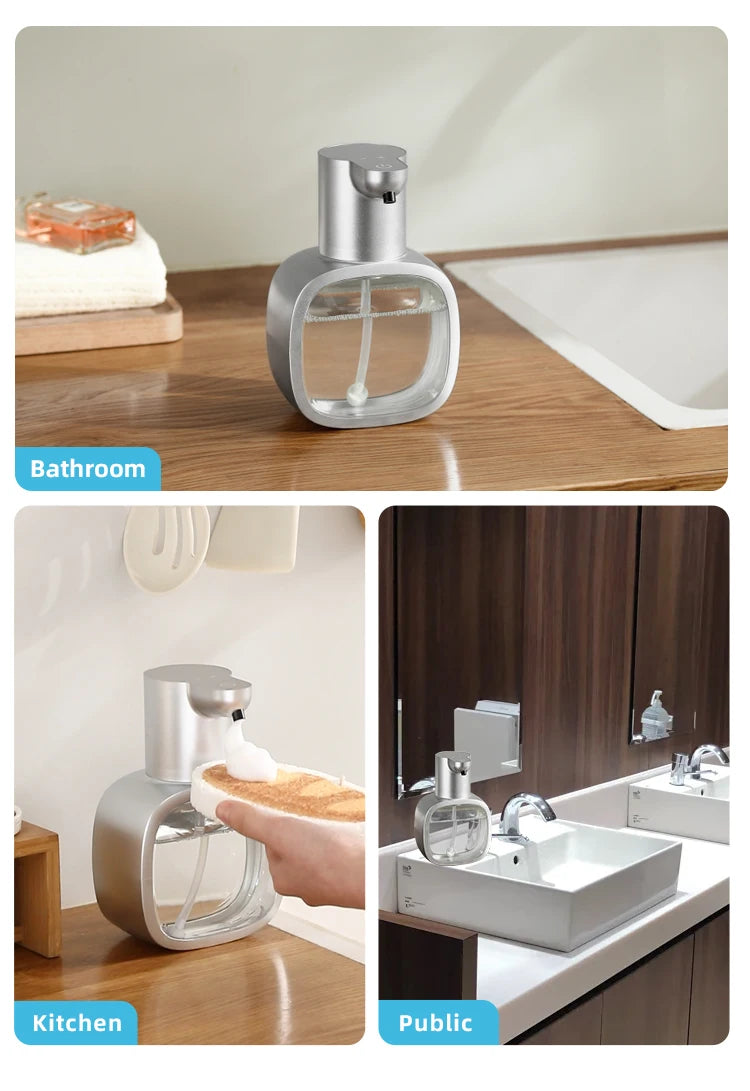 New Wall Mounted Automatic Soap Dispenser Foam Smart Hand Washing Machine 500ml Liquid Rechargeable Bathroom Induction Sensor