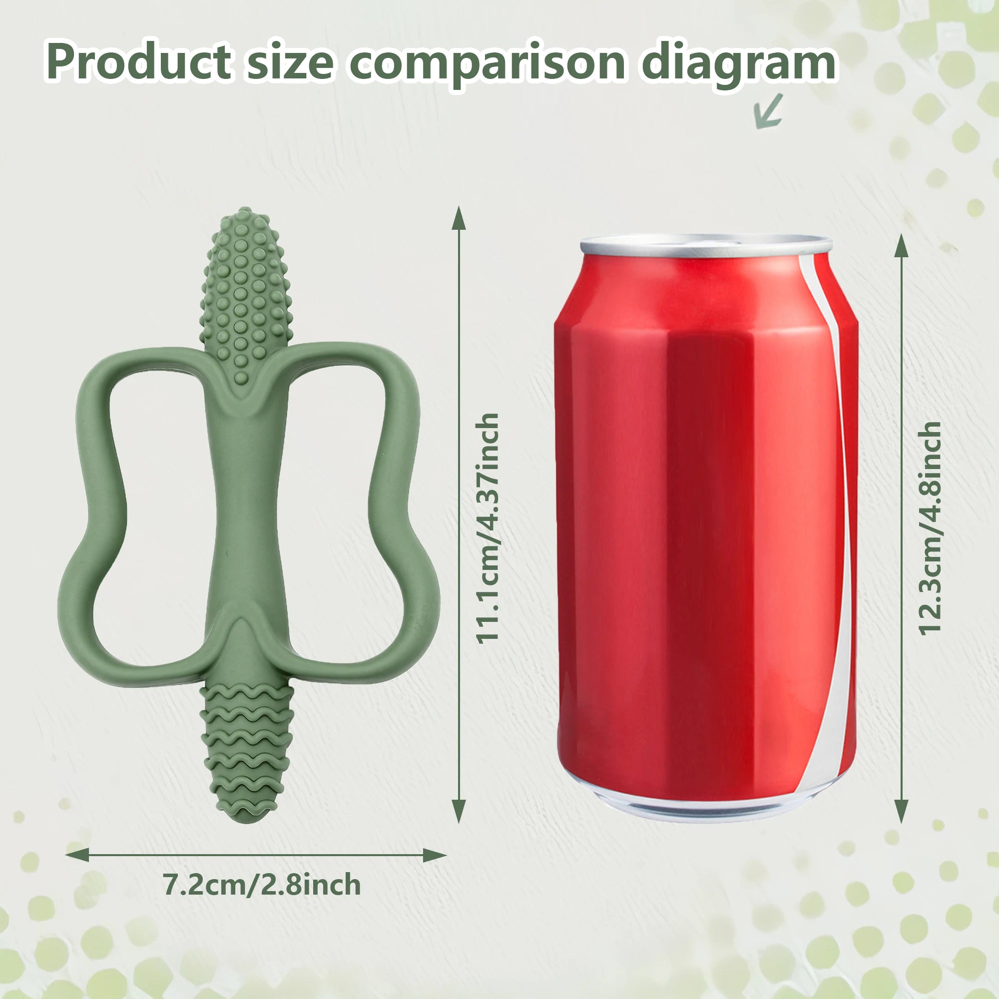 Integrated Silicone Teething Stick with Handle, Baby Toy Teether, Available in 6 Colors, Corn-Shaped Teether.