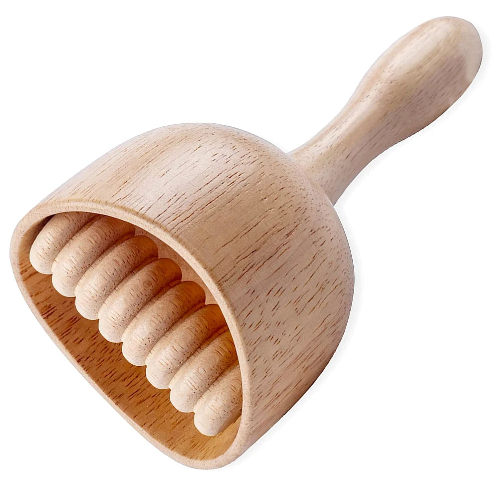 1PCS Wood Therapy Swedish Massage Cup with Roller, Handheld Wooden Massage Cup, Wood Cupping Therapy Massage Tool,Anti-Cellulite