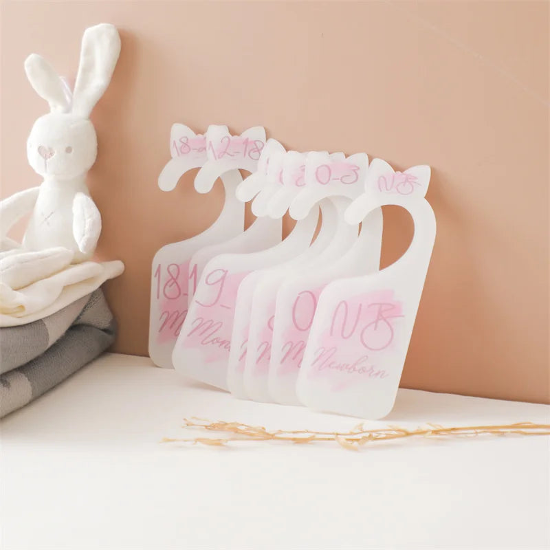 Baby Wooden Dividers Closet Size Wardrobe Separator Star Moon Milestone Cards Months Organizers Kids Photography Accessories