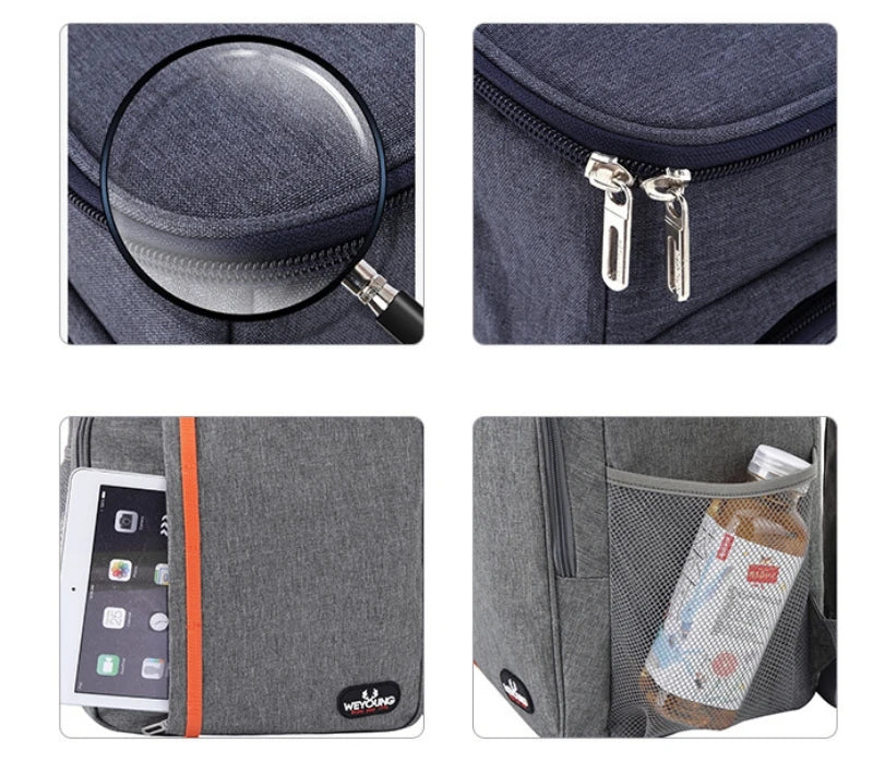 18L Portable Thermal Lunch Bag Food Box Durable Waterproof Cooler Ice Insulated Case BBQ Camping Oxford Dinner Backpacks Icebox