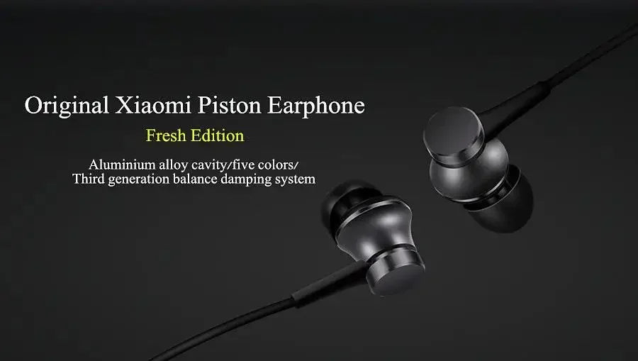 Original Xiaomi in-ear Sport Headphone with Mic Headset for Phone Xiaomi Samsung Huawei-Piston 3 Earphone Bass Wired 3.5MM
