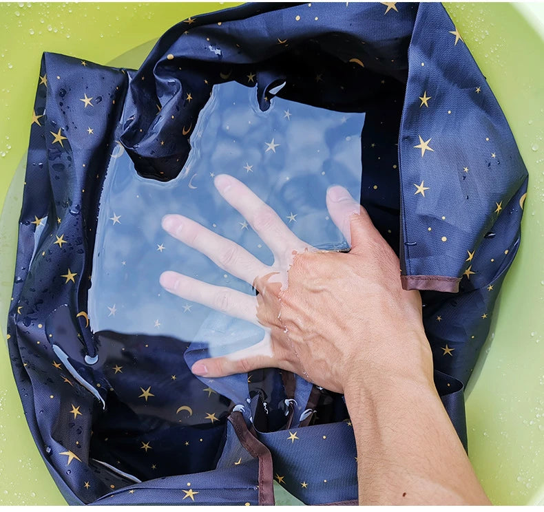 Eco-Friendly Folding Shopping Bag Reusable Portable Shoulder Handbag for Travel Grocery Fashion Pocket Tote