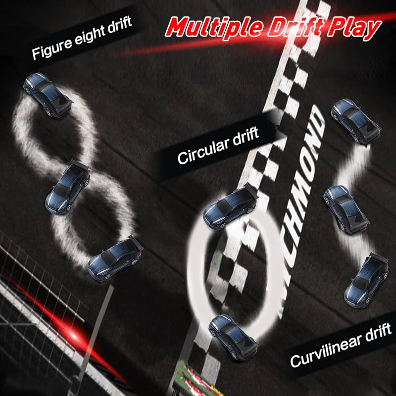 1/64 2.4G High speed Drift Rc Car 4WD Remote Control Car Four Wheel Drive Radio Controlled Mini RTR Racing Model Boy Toy Gift