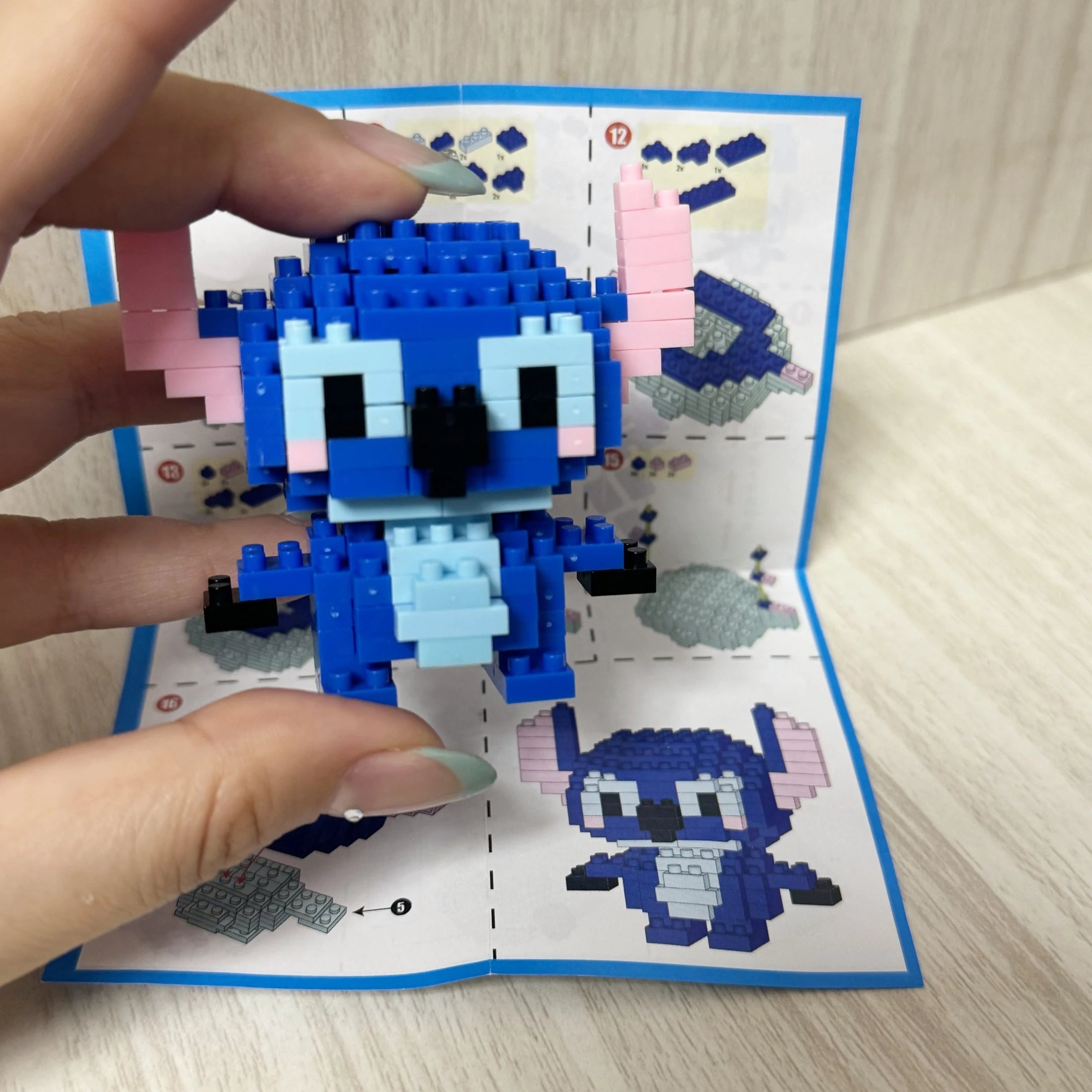 Disney Anime Princess Building Blocks Stitch Mickey Mouse mini Action toy Figures Blocks Toys Bricks Assemble Toys Kids Gifts