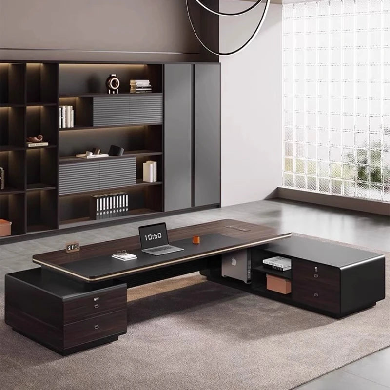 modernOfficedesk desktop table Furniture Standing l shaped gamingdesk computer gamer cabinets executive desk Work Desk Organizer