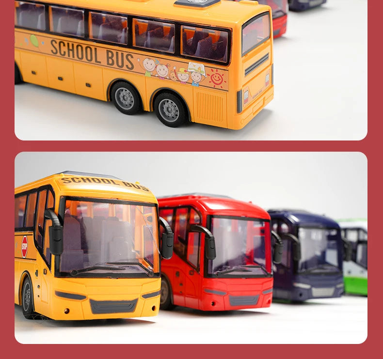 1/30 Rc Bus Electric Remote Control Car with Light Tour Bus School City Model 27Mhz Radio Controlled Machine Kids Xmas Gift