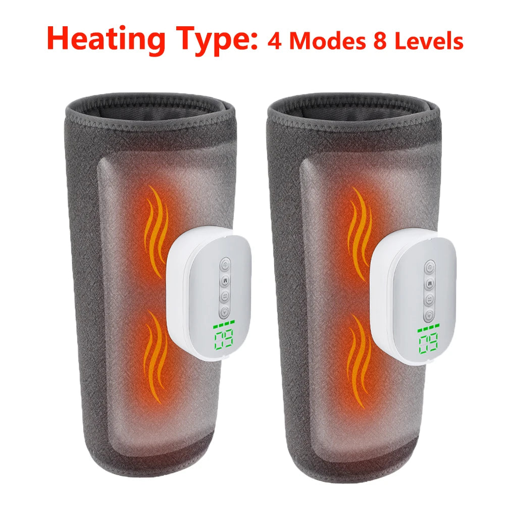 Eletric 360° Air Pressure Calf Massager Wireless Heating Leg Massage 4 Mode Airbag Compresstion Foot Calf Muscle Relieve Fatigue