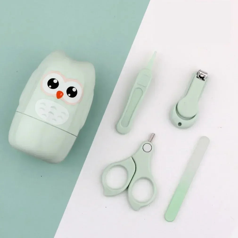 Children Manicure Kit Baby Nail Scissor Baby Nail Care Tool Set Kid Safe Portable Nail Clipper Trimmer File Tweezer with Box