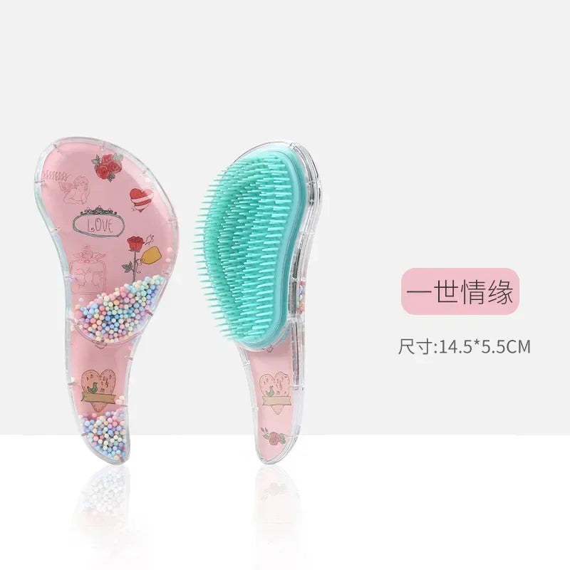 Children's Hair Smoothing Comb Anti-static Massage Hair Brush Tangle Detangle Shower Massage Hairbrush Comb Salon Hair Styl Tool