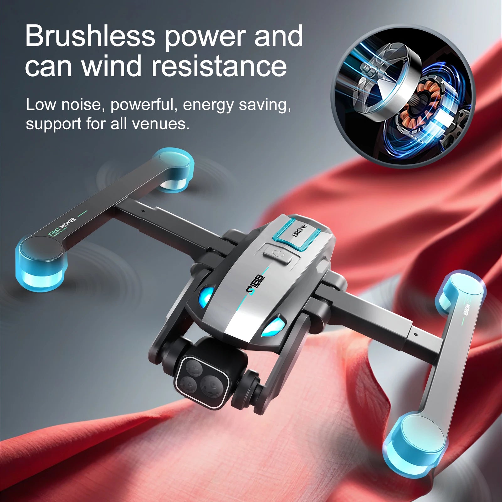 S188 Drone 8K Professional HD Dual Camera 5G GPS Wifi Obstacle Avoidance Brushless Foldable Quadcopter RC Distance 2KM Dron Toys