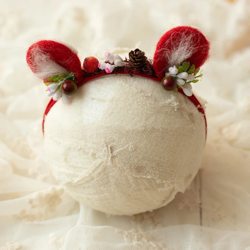 ❤️Newborn Photography Props Accessory Cute Manual Headband Studio Baby Photo Cartoon Ear Headwear Infant Shoot Accessories