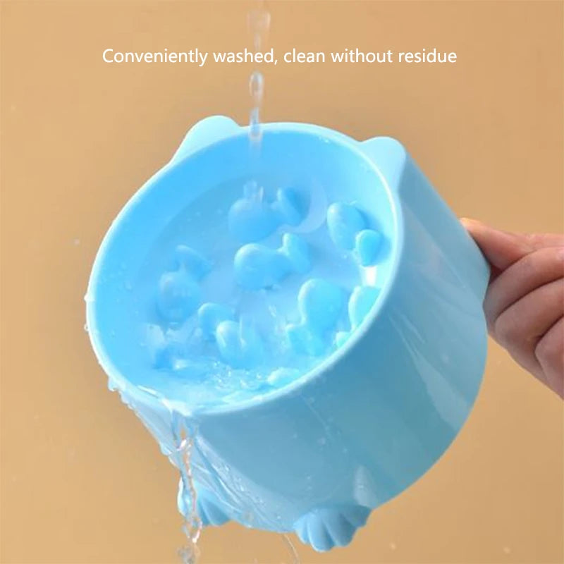 New anti-choking and high-neck protection cat bowl slow-food bowl cat dog feeder anti-overturn cat slow-food bowl pet supplies