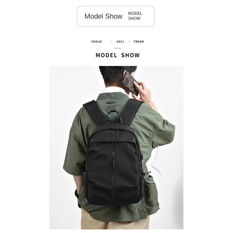 Lightweight and waterproof backpack for men, large capacity student backpack, new business and leisure computer bag, travel back