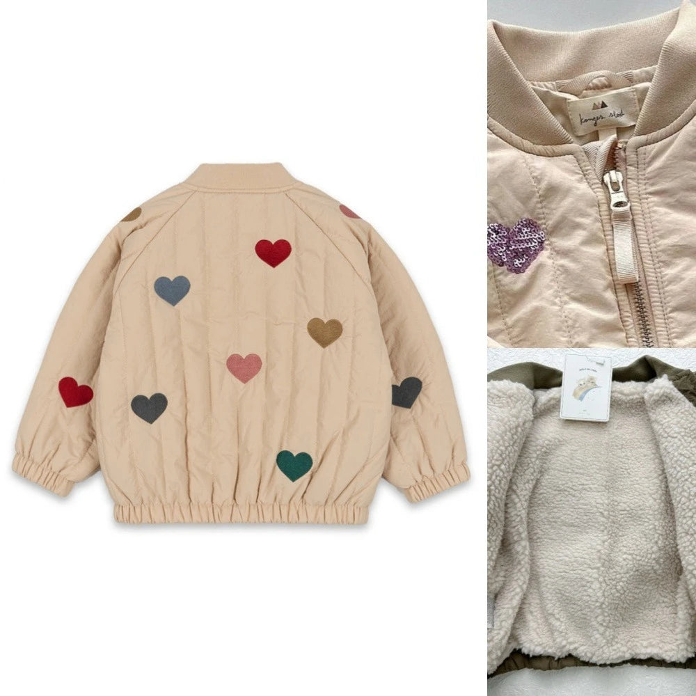 2025 KS Winter Baby Boys Lambswool Jackets Coat Kids Cotton Outerwear Toddler Girl Fleece Flight Suit Jacket Children's Clothing