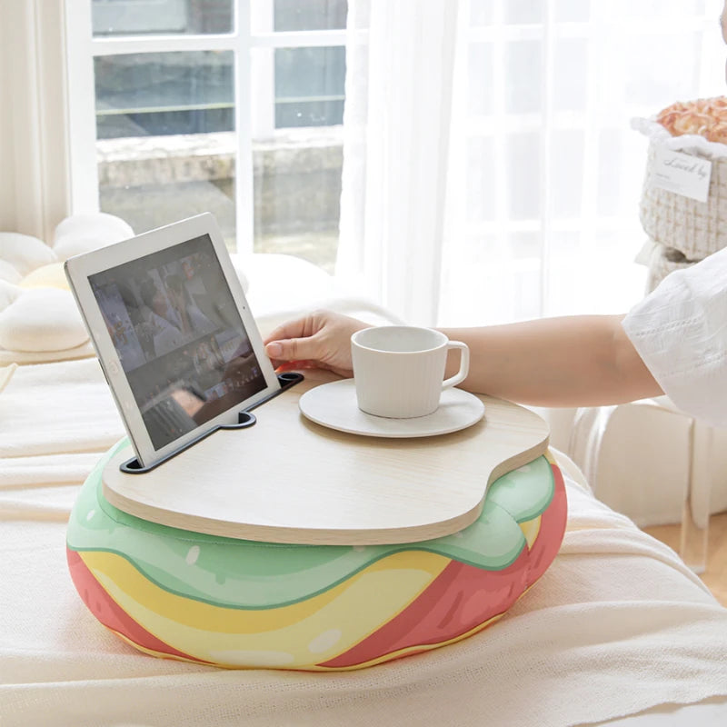 ‌Magnetic Snap-On Lap Desk Memory Foam Cushioned Laptop Tray Ergonomic Study Table for Bed/Couch/Dorm Anti-Slip Book Holder