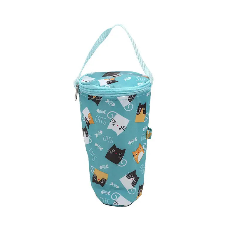 Portable Milk Tea Tote Bag Heat Preservation Bag Carrying Insulated Cup Cover Umbrella Bag Handbag Camping Drinkware Accessories