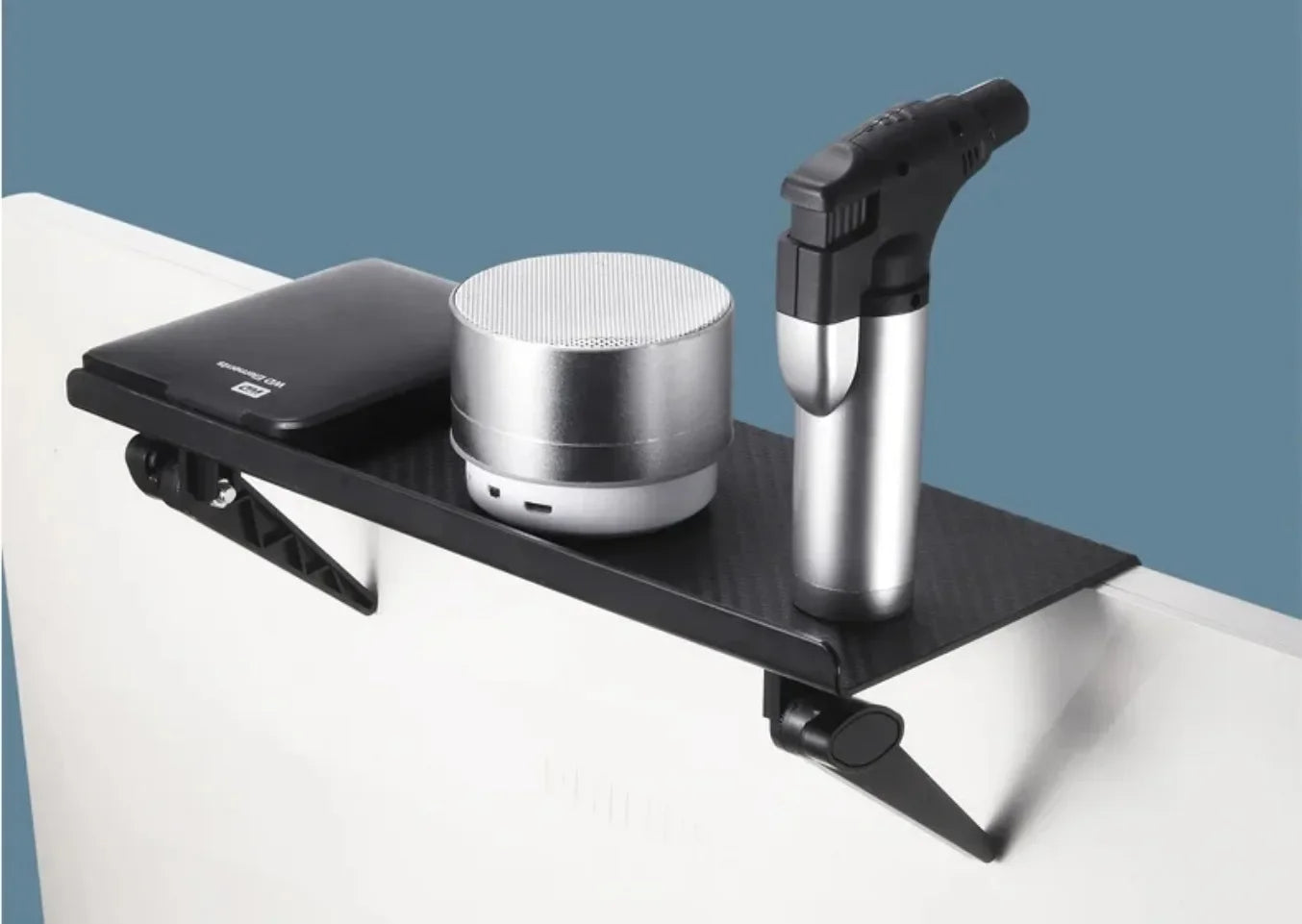 Adjustable TV/Monitor Top Shelf Organizer - Universal Space-Saving Rack for Router, Media Box,Accessories & Cable Management